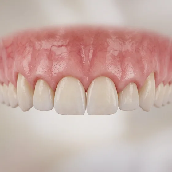 Uneven gumline with too much gum showing