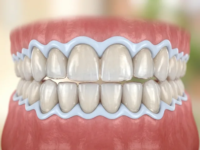 Gel blanqueador aplicado con las encías protegidas