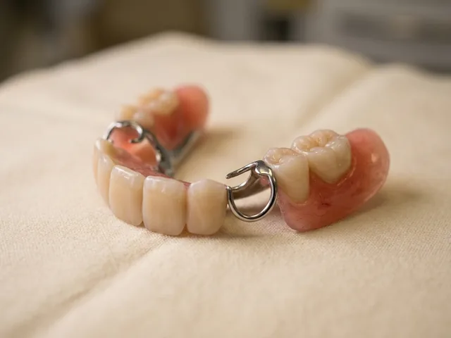 Dentadura parcial con ganchos