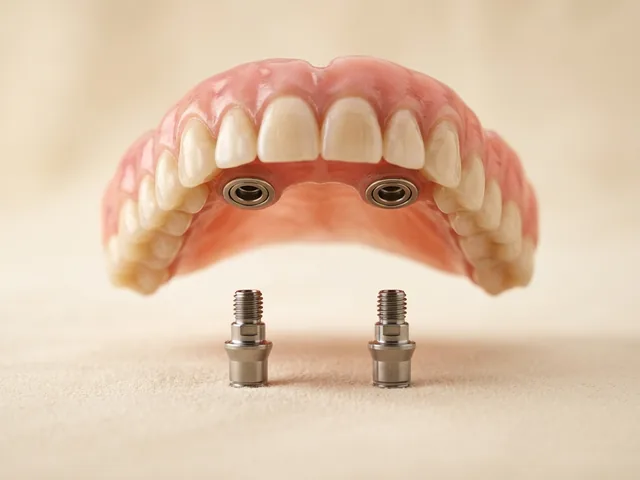 Dentadura de presión sobre dos implantes